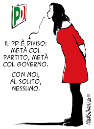 Risultati immagini per Pd partito diviso