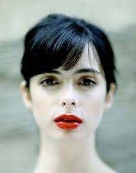 Red Lips Pale Skin Dark Hair Krysten Ritter