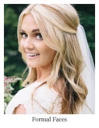 Romantic Bridal Hair Half Up Half Down Loose Curls With Veil Hairstyle By Formal Faces Wedding Hair Front Bridesmaid Hair Medium Length Front Hair Styles