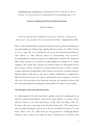 Pdf Tourism Capitalism And Marxist Political Economy