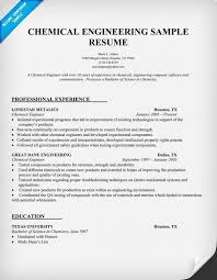 Chemical Engineer Resume Engineering Resume Job Resume Samples Chemical Engineering