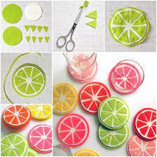 Grab any fun colors you want and get crafty! Diy Cute Colorful Felt Coasters