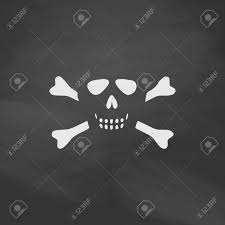 Totenkopf Mit Gekreuzten Knochen Einfacher Vektor Knopf Nachahmung Zeichnen Symbol Mit Weisser Kreide Auf Die Tafel Flache Piktogramm Und Schulbehorde Hintergrund Abbildung Symbol Lizenzfrei Nutzbare Vektorgrafiken Clip Arts Illustrationen Image