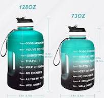 BuildLife Garrafa de água de galão com canudo - Garrafas de água grandes de  3,6 l com horários para beber mais diariamente - Garrafa de água ...