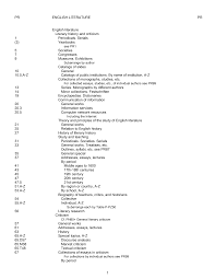 Library of Congress Classification - Schedule PR-PS_PZ
