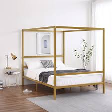 Maybe you would like to learn more about one of these? Buy Vingli Queen Canopy Bed Frame Metal Bed Frame With Headboard Gold Online In Indonesia B092qw1kn2