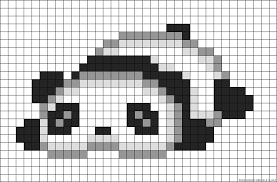 Panda Perler Bead Pattern Point De Croix Modele Pixel Art Dessin Carreau