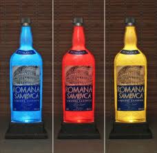 Romana Sambuca Liqueur Italy Color Changing Bottle Lamp Bar Light Led Remote Controlled Bodacious Bottles Color Changing Lamp Bottle Liqueur