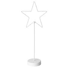 Ikea Strala Led Table Decoration Battery Operated Star Table Decorations Christmas Snow Globes Ikea