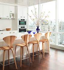The chi bar stool, brushed stainless steel base with velour fabric seat is ideal for any modern kitchen, bar, game room, den, living room or office. 10 Trendy Bar And Counter Stools To Complete Your Modern Kitchen