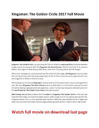 The secret service 2020 on go movies 123movies and 123 moviesyou are watching the movie kingsman: Kingsman The Golden Circle Full Movie Free Download