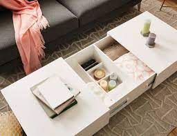 Narrow coffee table with storage style cheap, end and thick square legs. Caleb Coffee Table With Storage White Coffee Table Coffee Table With Storage Coffee Table White