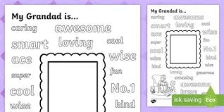 Check spelling or type a new query. Father S Day Grandad Describing Words Drawing And Coloring Coloring Page