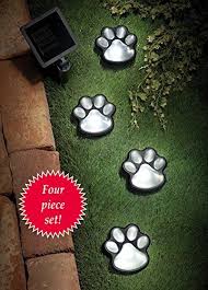 Solar Paw Print Garden Pathway Light Set Set Of 4 Garden Pathway Solar Wall Lights Solar Lights Garden