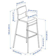 3.5 out of 5 stars with 2 ratings. Stig Bar Stool With Backrest Black Black 291 8 Ikea