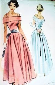 1940s Off Shoulders Evening Gown Pattern Beautiful Style Mccall 7605 Evening Gown Pattern Gown Pattern Dress Making Patterns