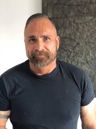 My hubby is at man cave trimming his santa beard