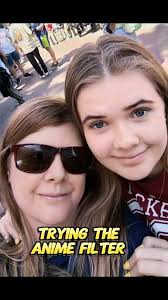 Trying the anime filter with my daughter. #aitrend #animeedit #animefilter  #motherdaughter #aifilter #episodeisekaicapcut #CapCut