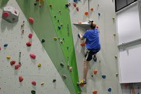 The climbing wall can support up to 100 climbers. Dubai Rock Climbing At Business Bay