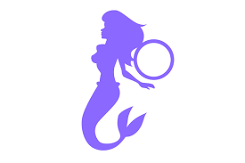 Download Mermaid With Floating Circle Monogram Silhouette Svg Cut File By Creative Fabrica Crafts Creative Fabrica SVG Cut Files