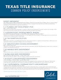 Maybe you would like to learn more about one of these? Policy Endorsements Carlisle Title