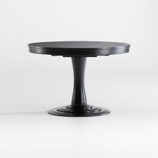 © round table 45 2021. Aniston Black 45 Round Extension Dining Table Crate And Barrel Uae