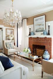 Hamptons Style Living Room In Navy And White With Sand Grass Cloth Wall Paper Lin Hamptons Style Living Room Modern Grey Living Room Country Style Living Room