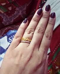 Engagment Ring With Name Encraved Engagement Rings Couple Wedding Ring With Name Indian Engagement Ring