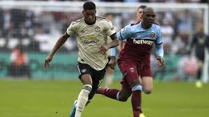 Saïd benrahma (west ham united) right footed shot from outside the box is saved in the centre of the goal. Premier League 2019 20 West Ham United Beat Weak Manchester United 2 0
