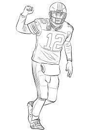 Download and print these tom brady printable coloring pages for free. Aaron Rodgers Football Player Coloring Page Free Printable Coloring Pages For Kids