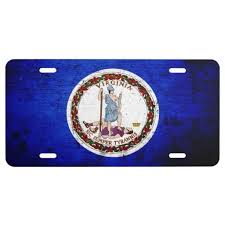Black american flag license plate. Black Grunge Virginia State Flag License Plate Zazzle Com State Flags Custom Front License Plates Black Grunge