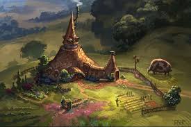 Homestead By Matt Gaser Fantasy Landscape Farm Art Art