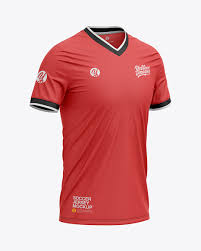 Download V Neck Soccer Jersey T Shirt In Apparel Mockups On Yellow Images Object Mockups