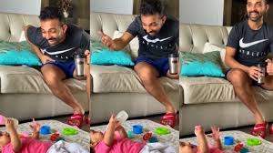 Ajinkya madhukar rahane (born 6 june 1988) is an indian cricketer. Ajinkya Rahane Cutest Moment With His Daughter Aarya Youtube