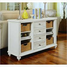 American Drew Camden Console Table In Buttermilk Finish Sofa Table With Storage White Console Table Living Room Storage