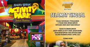 The state of the art activity park is easily accessible and offers a wide variety of fun games and how to go. Angry Birds Activity Park Johor Bahru To Officially Shut Its Doors On 5th April 2021 Johor Foodie