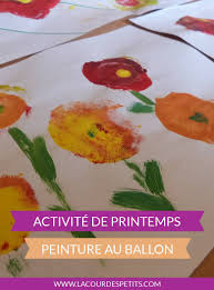 Il s'agit de mon premier instructable donc me donner quelques conseils ou. Peinture Au Ballon Des Fleurs Pour Le Printemps La Cour Des Petits
