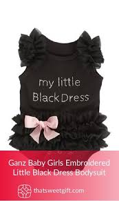 Ganz Baby Girls Embroidered Little Black Dress Bodysuit Romper Outfit Girl Outfits Baby Girl Newborn