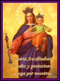 En el centro está la virgen maría y en sus brazos el niño jesús con los brazos abiertos. Pin En Oraciones