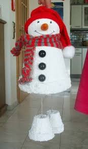 Schneemann Aus Tontopfen Creadoo Com Basteln Weihnachten Weihnachtsbasteln Weihnachtsdeko Selber Basteln