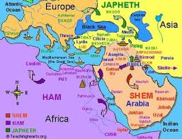 Sons Of Noah Ham Shem And Japheth Bible Mapping 12