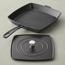 Staub Enameled Cast Iron Grill Pan Press Williams Sonoma