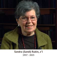 We are mourning the passing of Sandra (Sandi) Rubin, a Jewish non ...