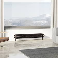 Terma Ribbon Meteor Black Horizontal Radiator 190 X 1540 Horizontal Designer Radiators Horizontal Radiators Designer Radiator