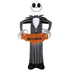 Gemmy industries yard inflatables jack skellington on. Halloween Airblown Inflatable Jack Skellington With Banner 5ft Tall By Gemmy Industries Brickseek