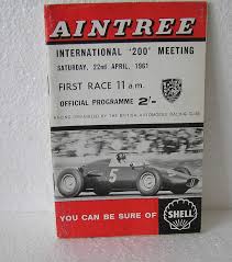 Aintree International 200 Motor Race Meeting Saturday April 22th 1961 Program By Lakedistrictephemera On Etsy Racing How To Memorize Things International