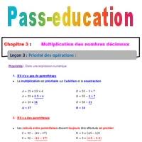 Lorsqu'on additionne deux nombres, on calcule une somme. Priorite Des Operations 6eme Cours Multiplication Des Nombres Decimaux