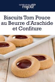 Biscuits Tom Pouce Au Beurre D Arachide Et Confiture Qu Est Ce Qui Mijote De Kraft Recipe Jam Thumbprint Cookies Food Easy Cookies