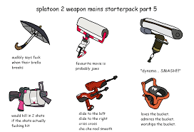 Your choice of weapon can make or break a round in splatoon 2, but since different modes can offer different advantages for weapons like most first weapon options, the purpose of these is to teach you how to use dualies. Splatoon 2 Weapon Mains Starterpack Part 5 Splatoon