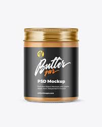Download Clear Glass Jar W Peanut Butter Mockup In Jar Mockups On Yellow Images Object Mockups PSD Mockup Templates